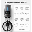 WOLFBOX 22kW 3-Phase Smart EV Charger - 7.6m Cable, 400V AC Wall-Mount