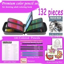 KALOUR 132 Color Pencil Set in Nylon Case - Complete Art Kit for Sketching