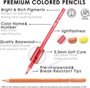 KALOUR 240 Professional Colored Pencils Artists Soft Core Vibrant Color
