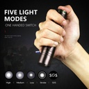 SUPERFIRE A6 High Power LED Flashlight - 1100 Lumens Rechargeable Torch