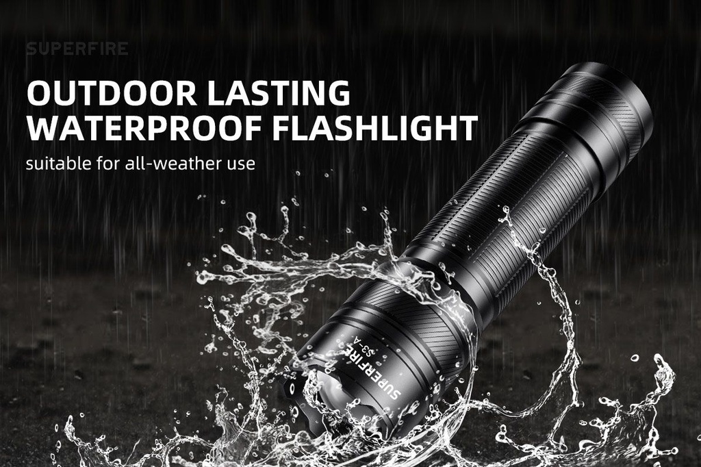 SUPERFIRE S3-A Rechargeable EDC Flashlight Torch 146 Lumens