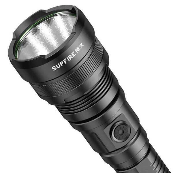 SUPERFIRE Y12 P90 LED Flashlight - 3000 Lumens, 5 Modes, USB Rechargeable
