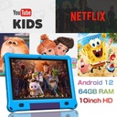 PRITOM Learning Kids Tablet 10.1" HD - 3GB RAM, 64GB Storage, WiFi - Blue