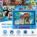 PRITOM Learning Kids Tablet 10.1" HD - 3GB RAM, 64GB Storage, WiFi - Blue