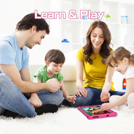 PRITOM Learning Kids Tablet 10.1" HD - 3GB RAM, 64GB Storage, WiFi - Pink