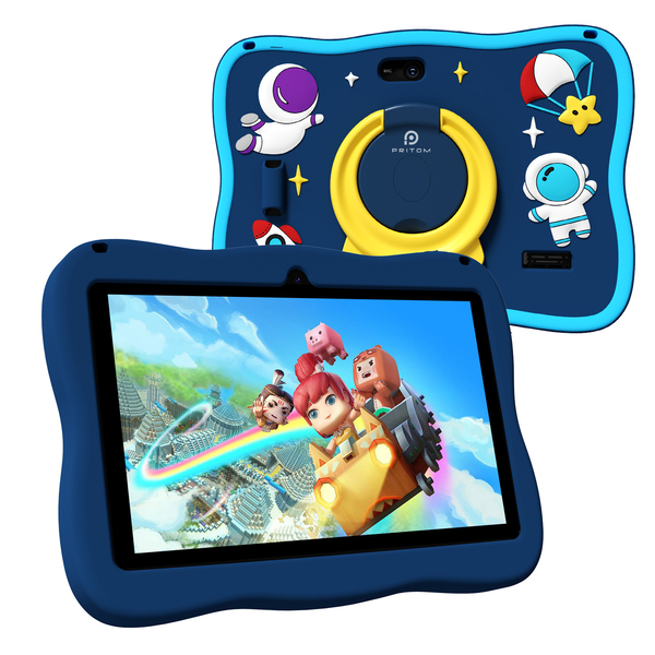 Pritom K7 Pro Astronaut Kids Tablet - 7" HD Android 13, 4GB RAM, 32GB ROM - Blue