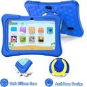 Pritom Smart Tablet for Kids 7" with WiFi 2GB RAM 32GB ROM Parental Control - Blue