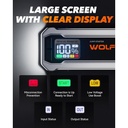 Wolfbox 3000A Jump Starter - 12V Car Battery Jump Starter, 65W Quick Charge