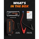 Wolfbox 3000A Jump Starter - 12V Car Battery Jump Starter, 65W Quick Charge