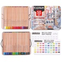 KALOUR 50 Pastel Color Pencil Tin Box Set - Soft Pastel Colored Pencils
