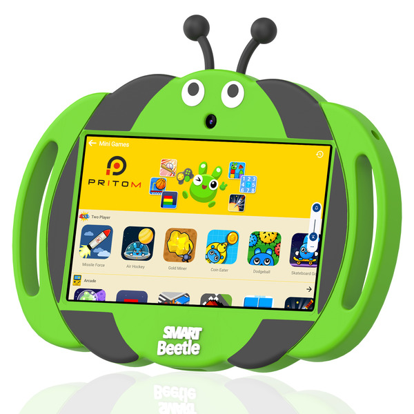 PRITOM Kids Smart Tablet 7 WiFi | 2GB RAM, 32GB Storage, Parental Controls - Green