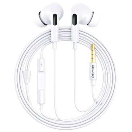 [6954851212348] EARPHONE REMAX 3.5MM WIRED RM-533 WHITE 