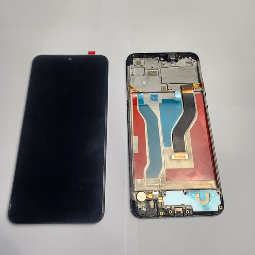 [2877] LCD SAM A10S  A107 WITH FRAME DVICE BLACK L05301